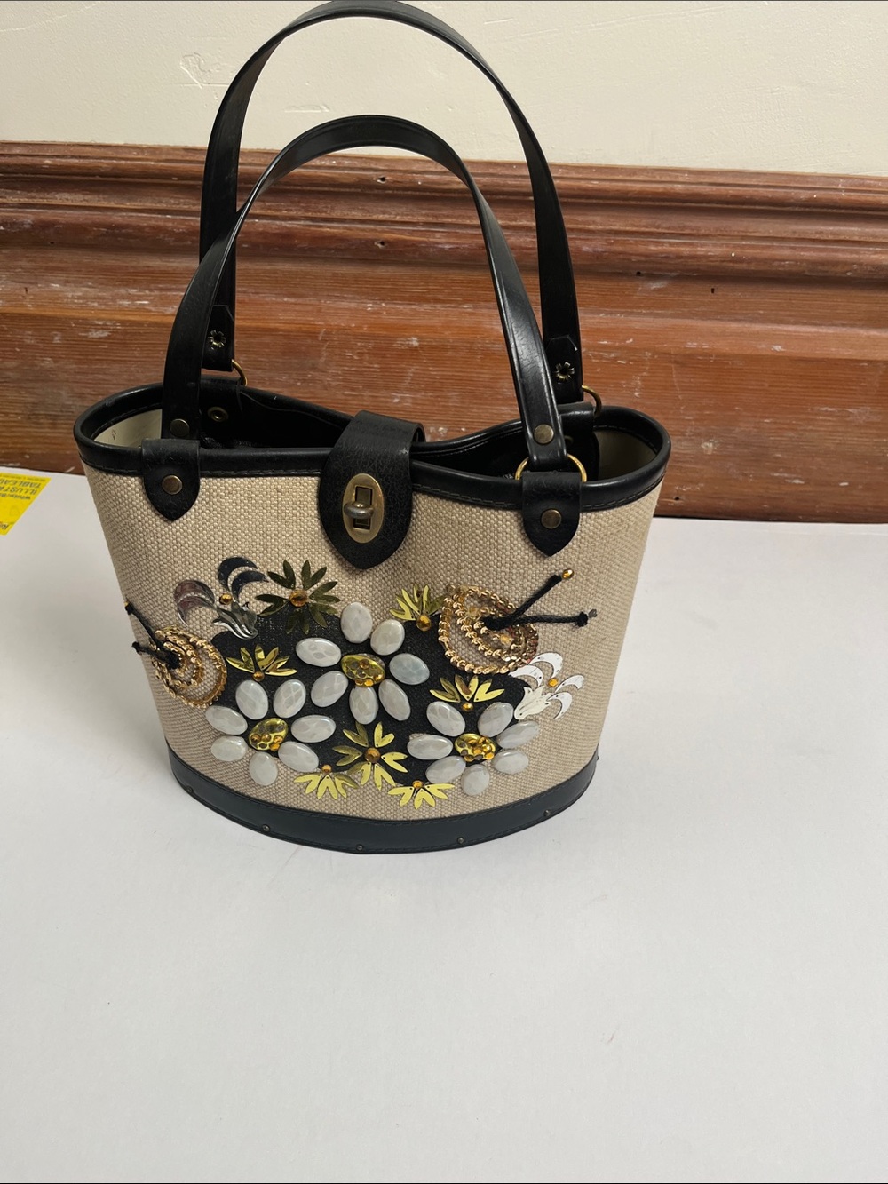 This Item Is An Authentic Enid Collins Vintage Jeweled Bucket Bag